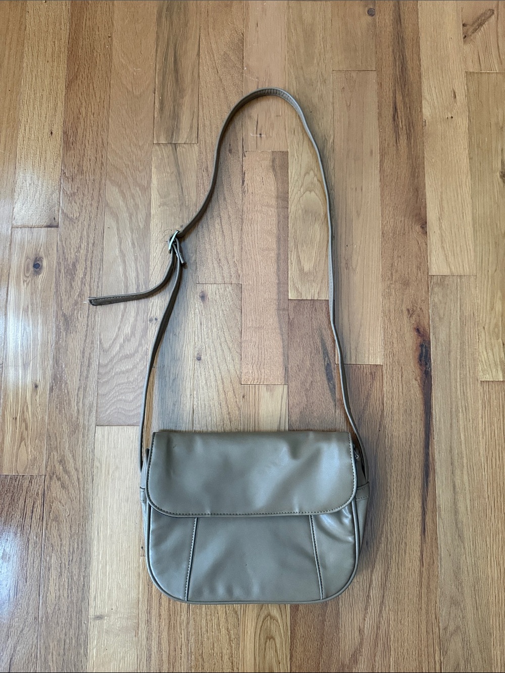 Taupe Crossbody Shoulder Bag